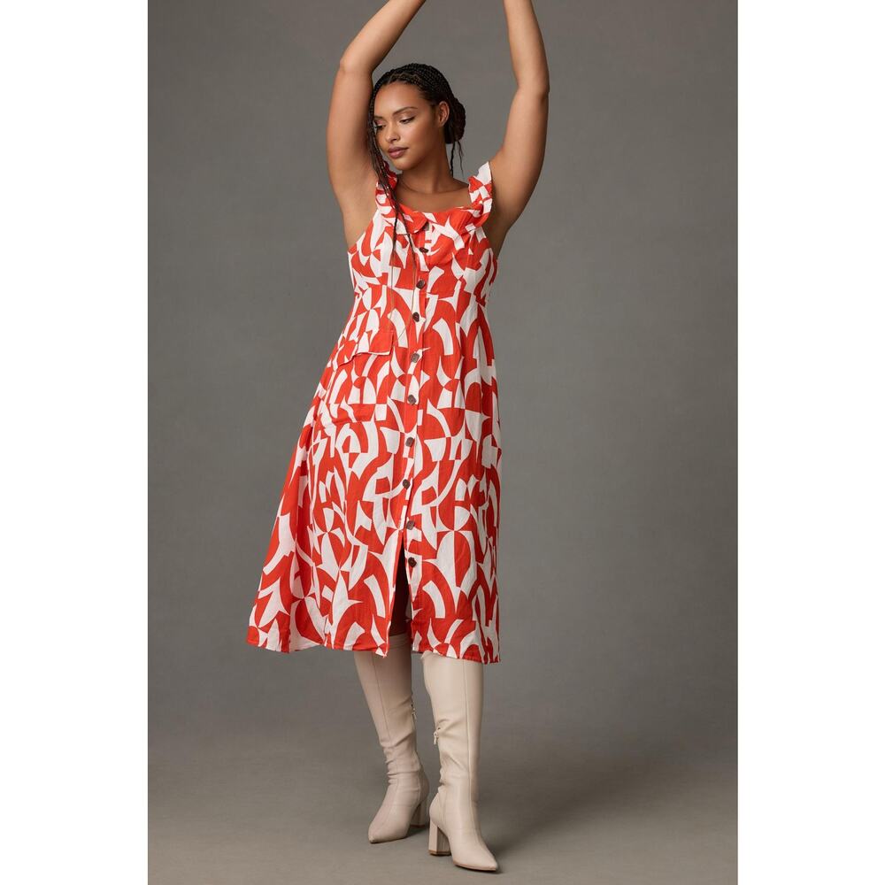 nwt by ANTHROPOLOGIE sz 10 Off-The-Shoulder Shirt Dress - Picture 4 of 6